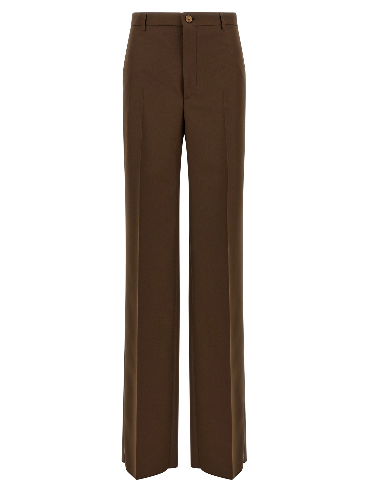 Pantalones de vestir Gucci marrones de poliéster