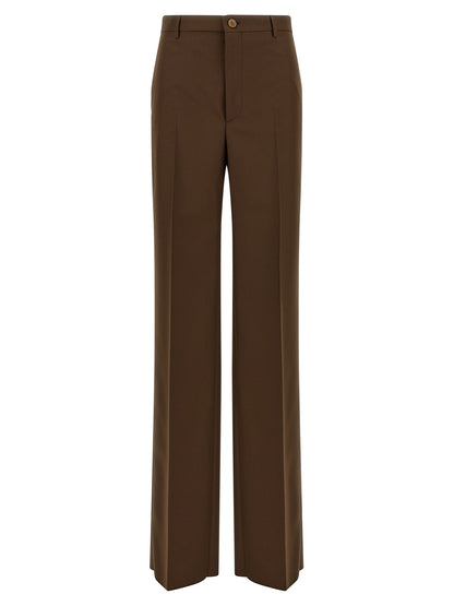 Pantalones de vestir Gucci marrones de poliéster