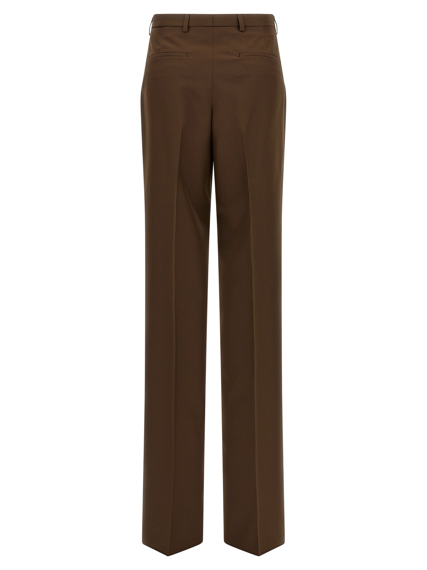 Pantalones de vestir Gucci marrones de poliéster