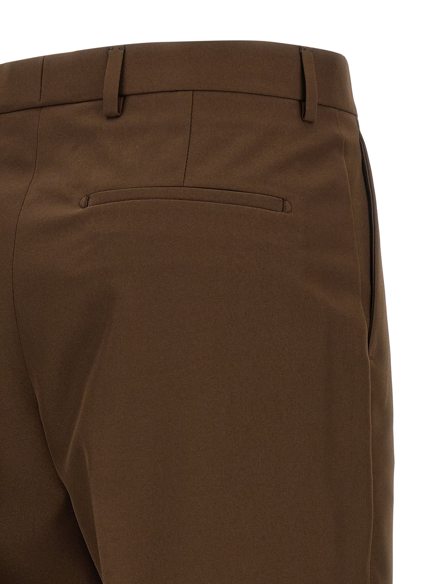 Pantalones de vestir Gucci marrones de poliéster