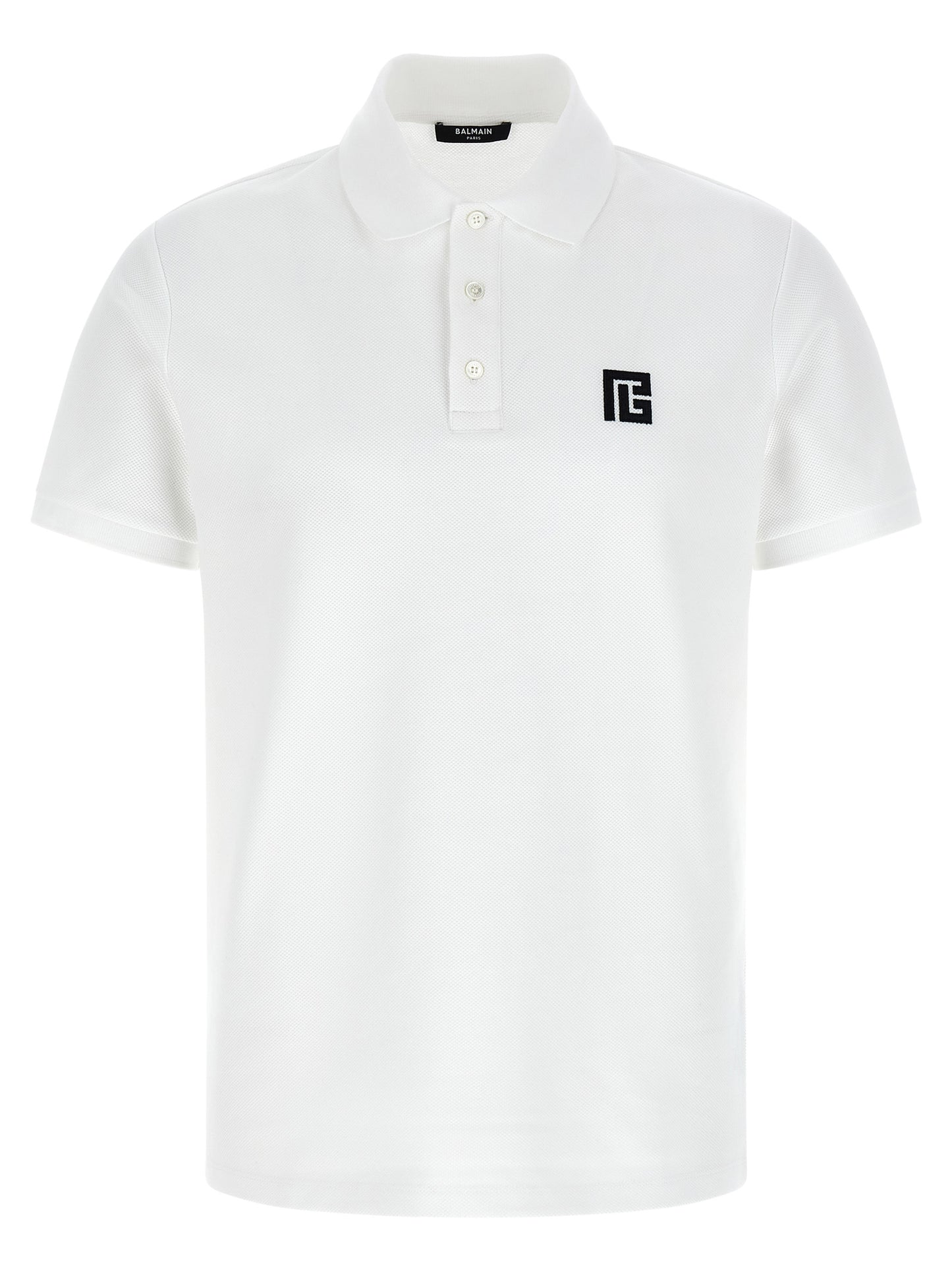 Polo de algodón bicolor Balmain