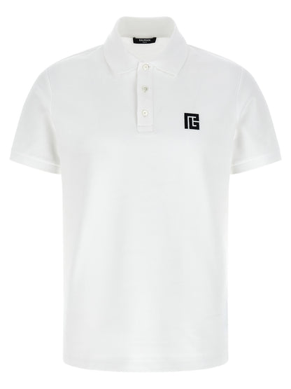 Polo de algodón bicolor Balmain