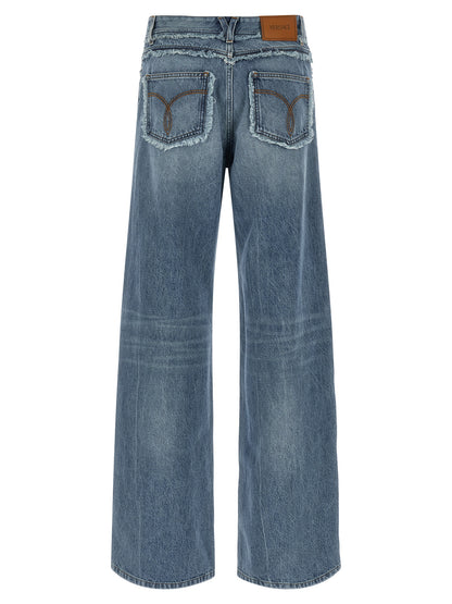 Vaqueros Boyfriend Versace de Algodón Azul