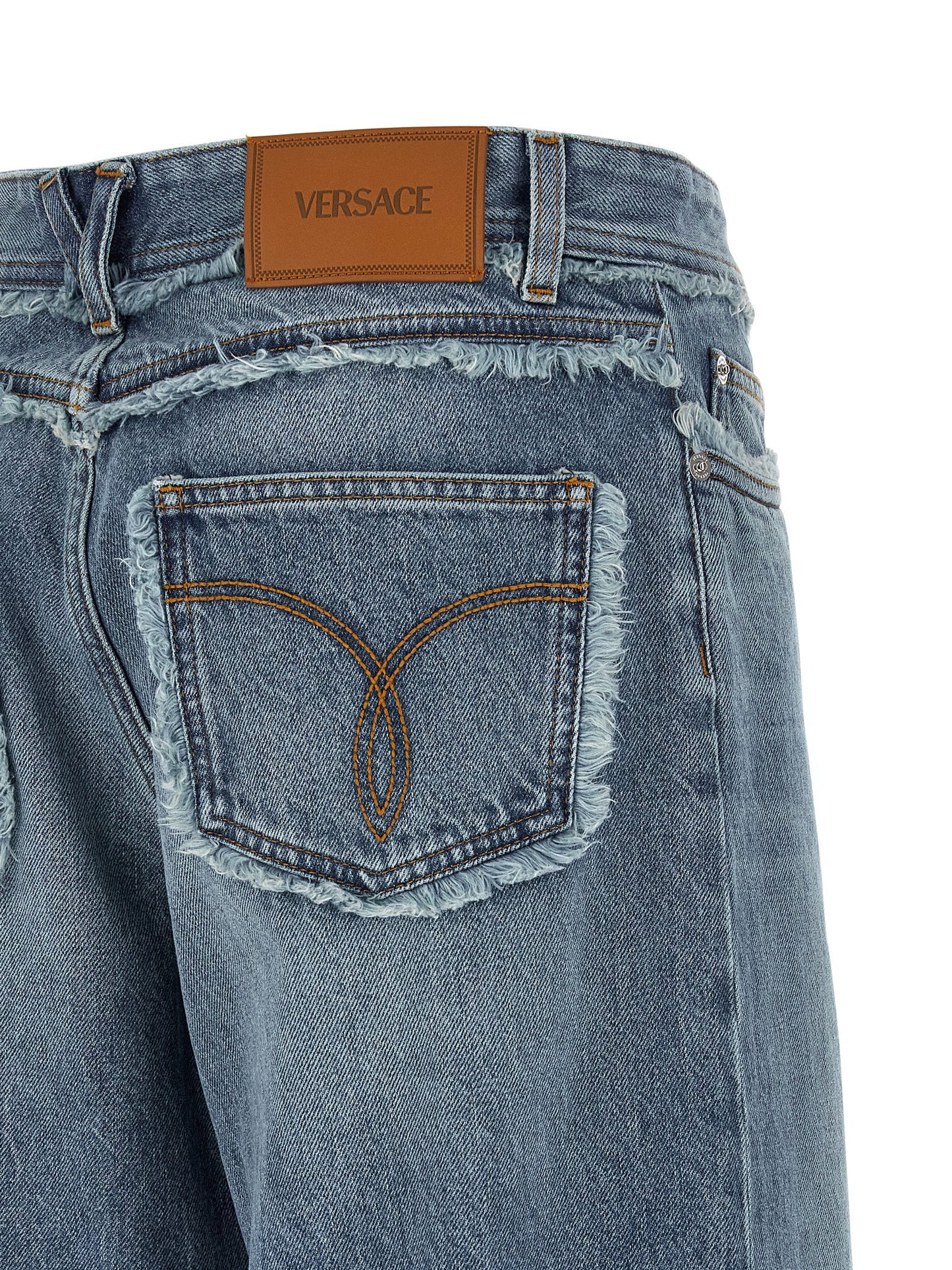 Vaqueros Boyfriend Versace de Algodón Azul
