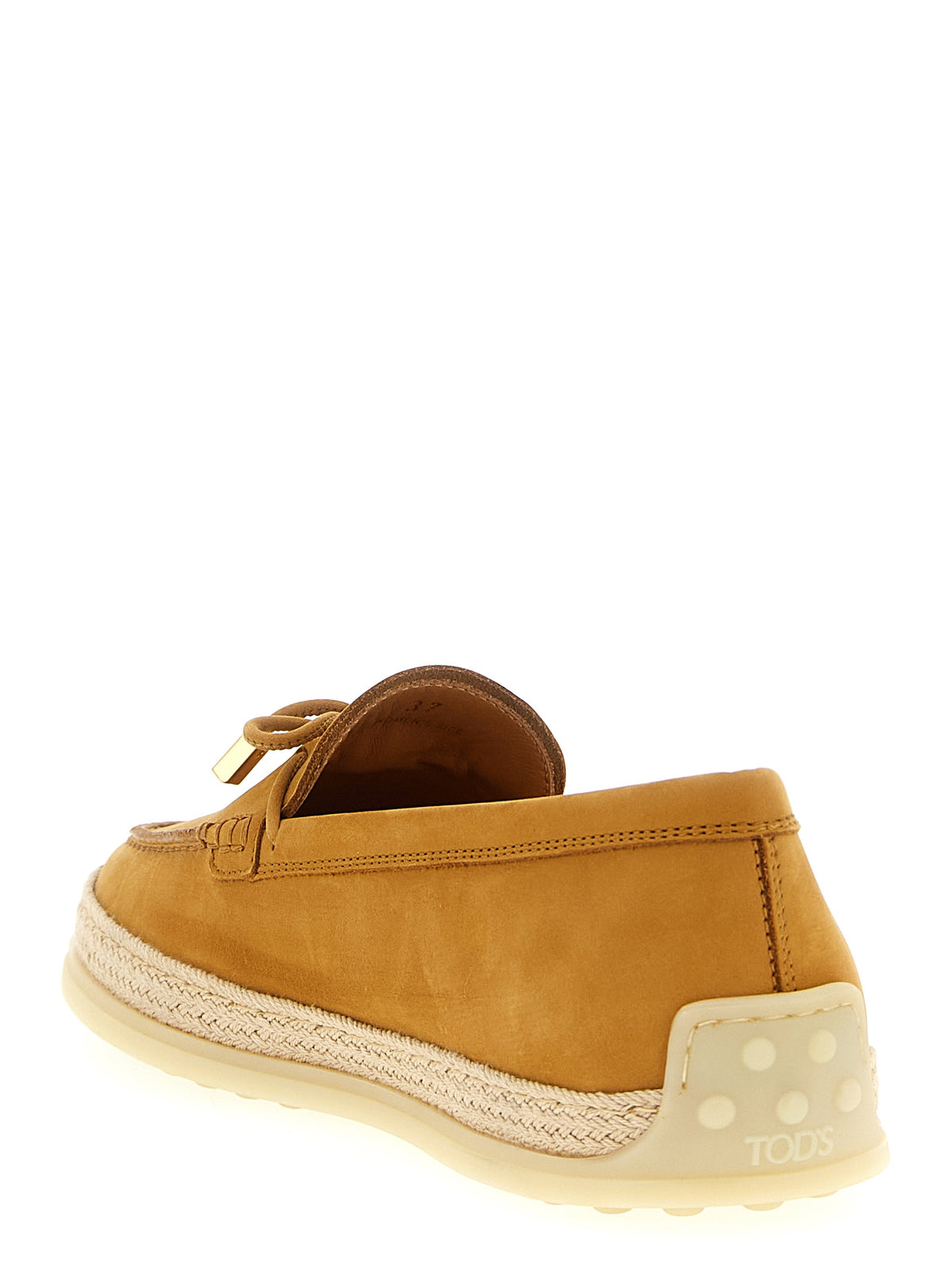 Mocasines De Piel De VacunoBeige Tod's Gomma Rafia 92K