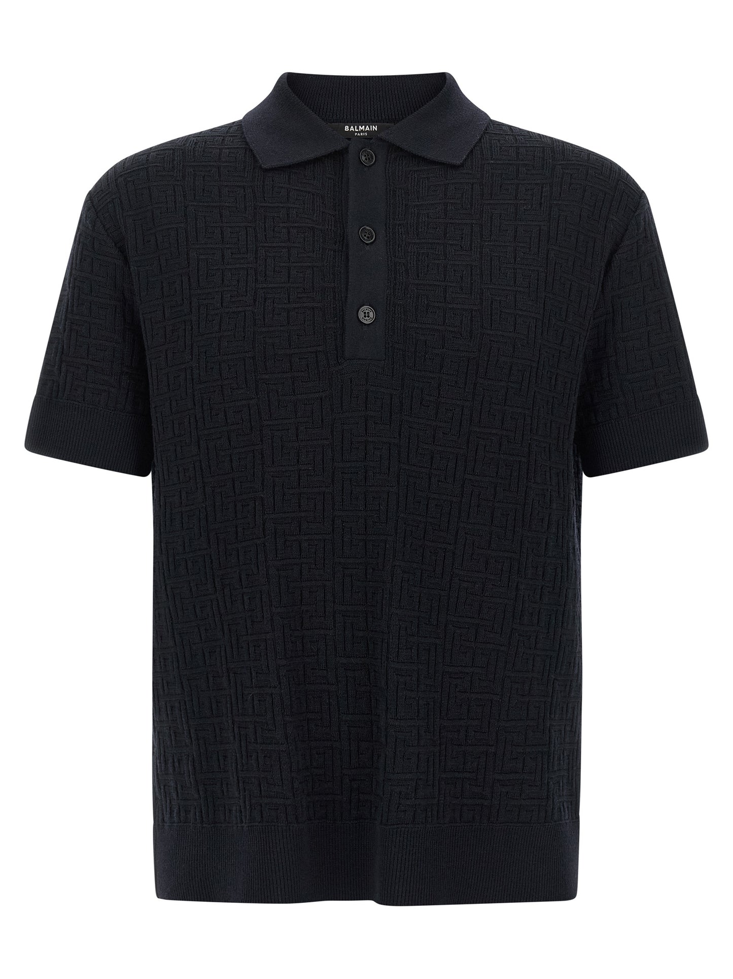 Polo Balmain de lana azul