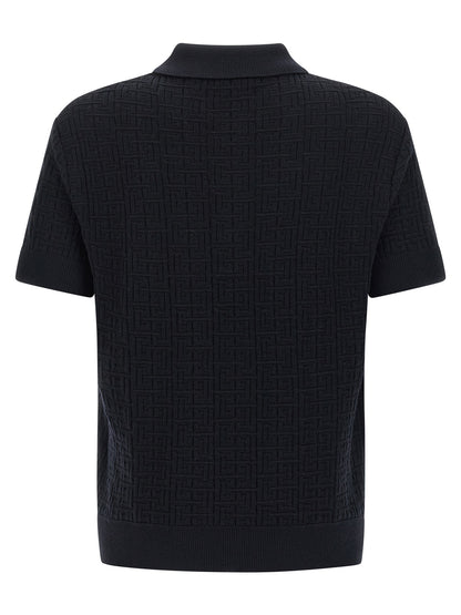 Polo Balmain de lana azul