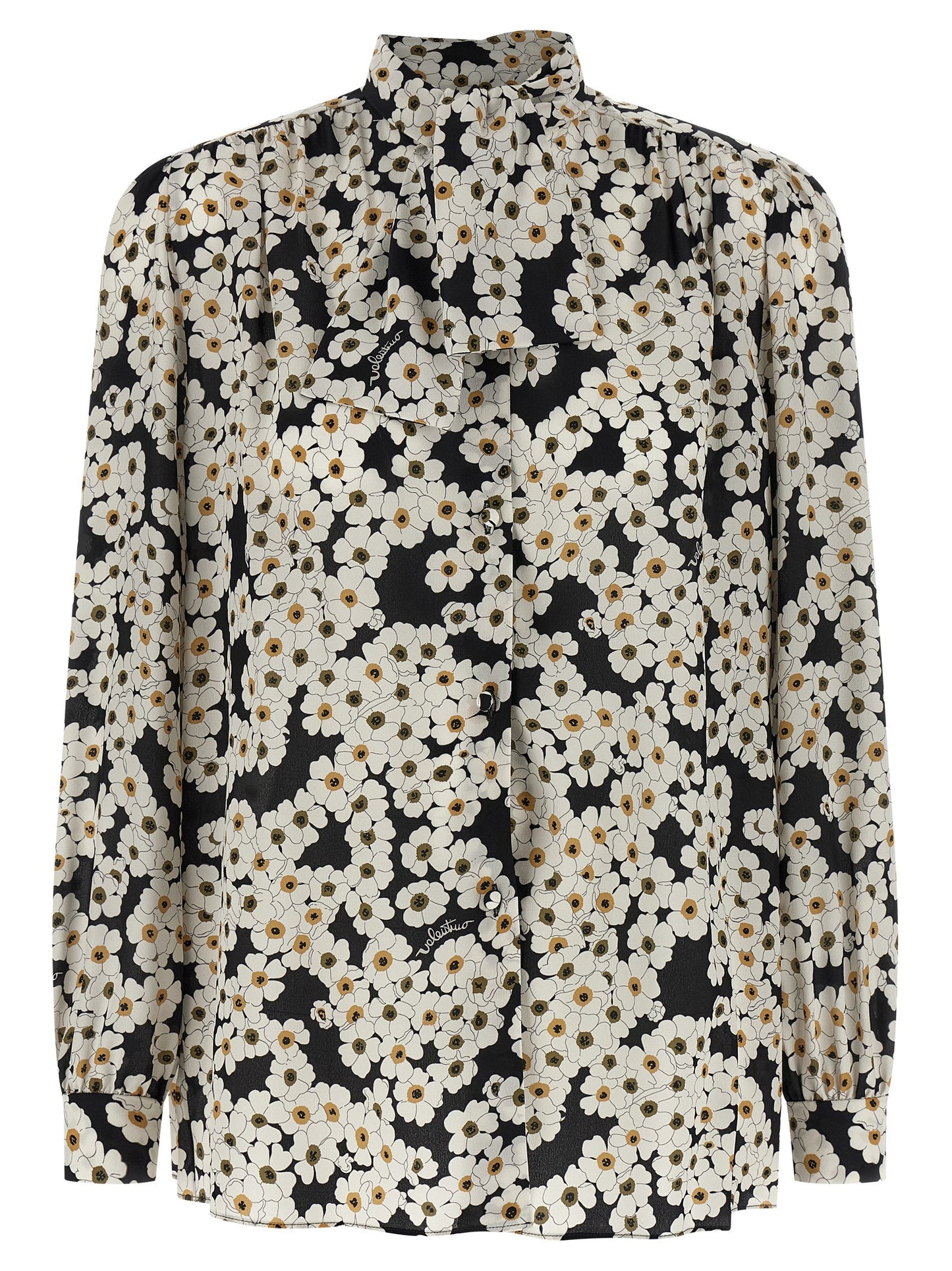 Blusa bicolor de seda Valentino Garavani