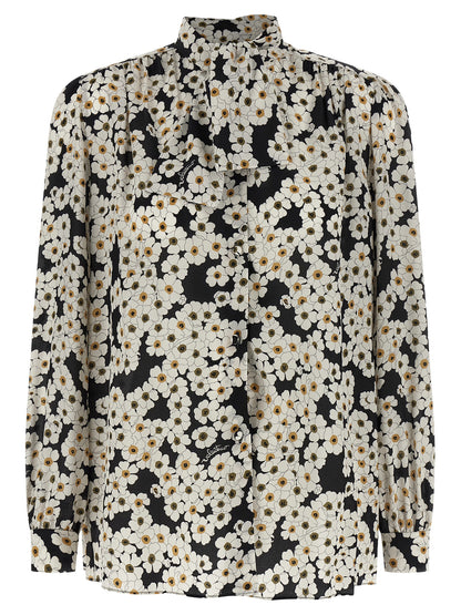 Blusa bicolor de seda Valentino Garavani
