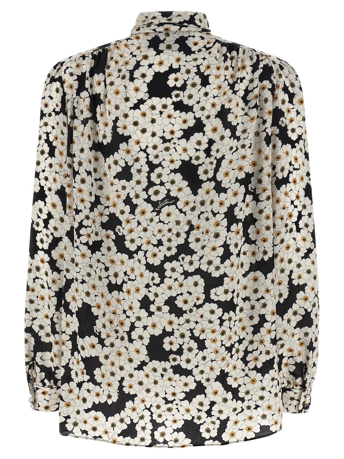 Blusa bicolor de seda Valentino Garavani
