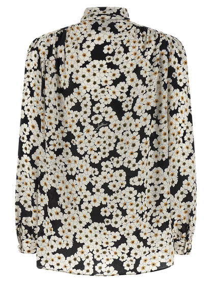Blusa bicolor de seda Valentino Garavani