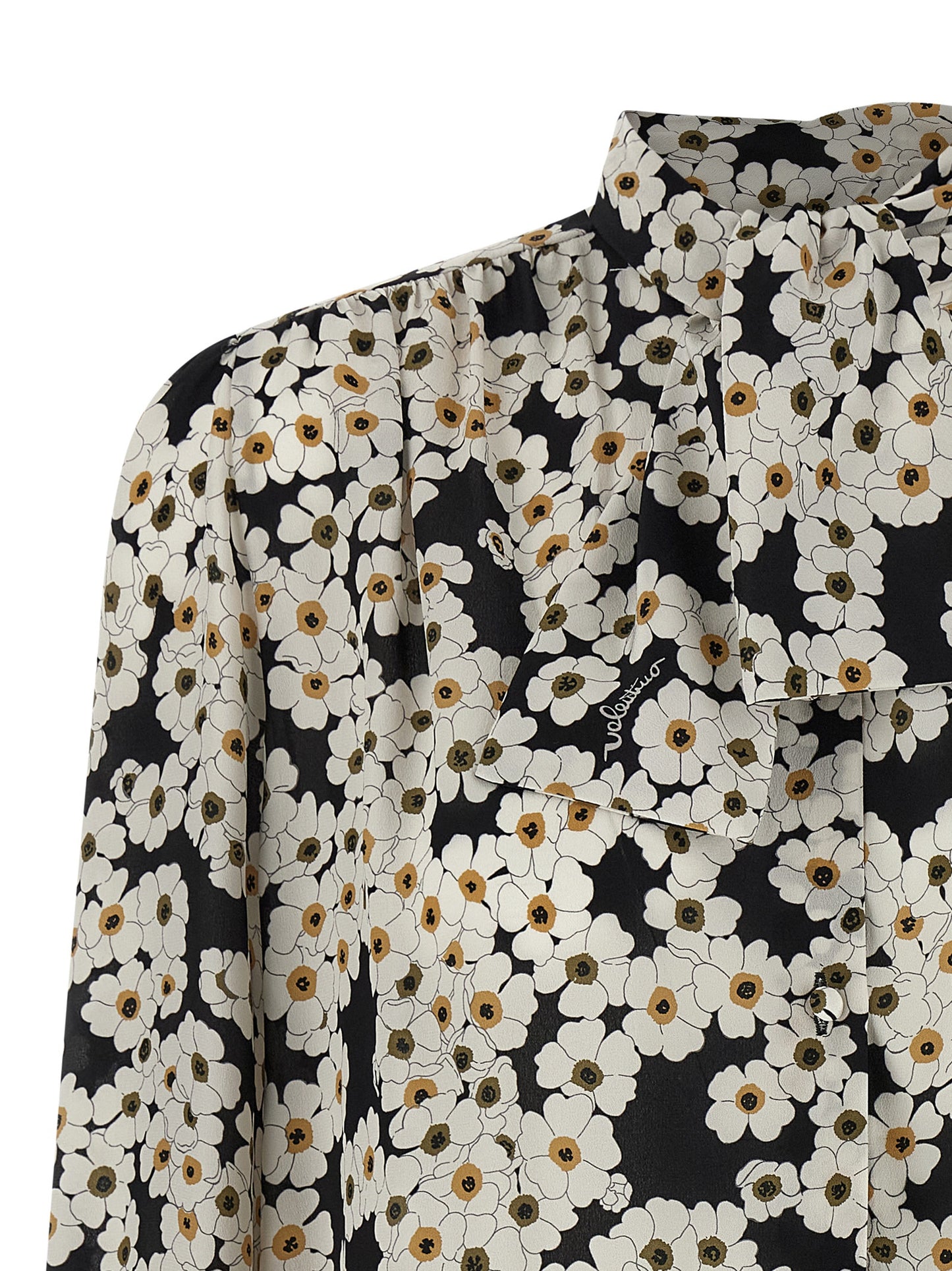 Blusa bicolor de seda Valentino Garavani