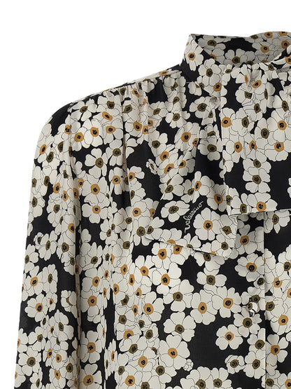 Blusa bicolor de seda Valentino Garavani
