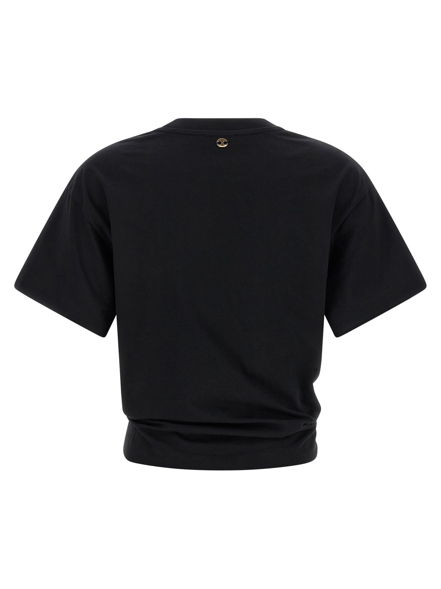Camiseta de algodón negra de Paco Rabanne