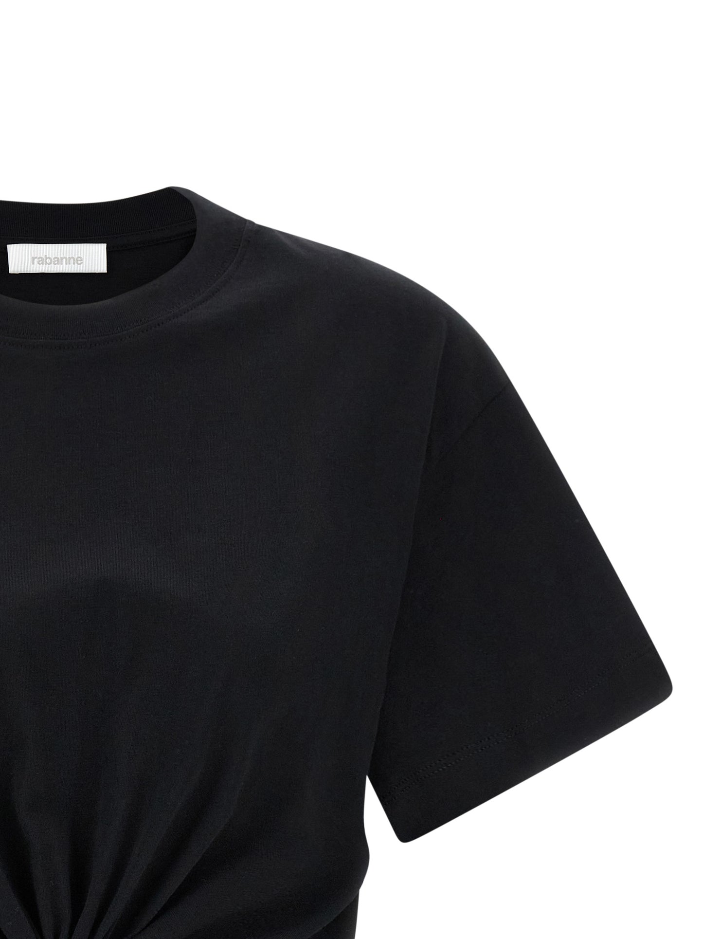 Camiseta de algodón negra de Paco Rabanne
