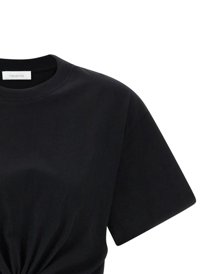 Camiseta de algodón negra de Paco Rabanne