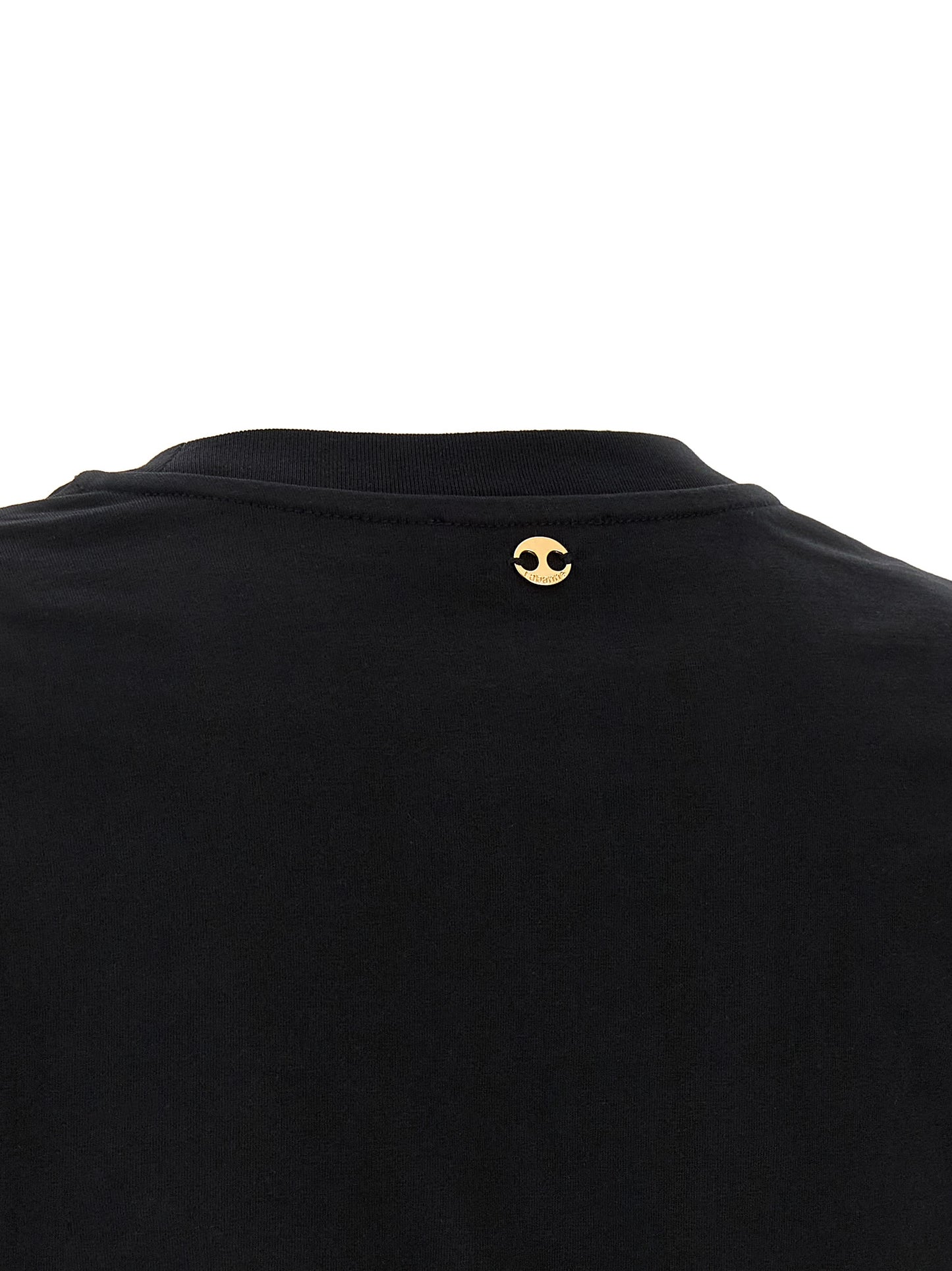 Camiseta de algodón negra de Paco Rabanne