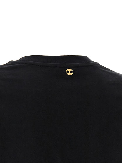Camiseta de algodón negra de Paco Rabanne