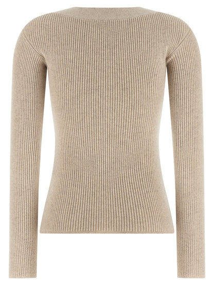 Cárdigan de lana beige Max Mara