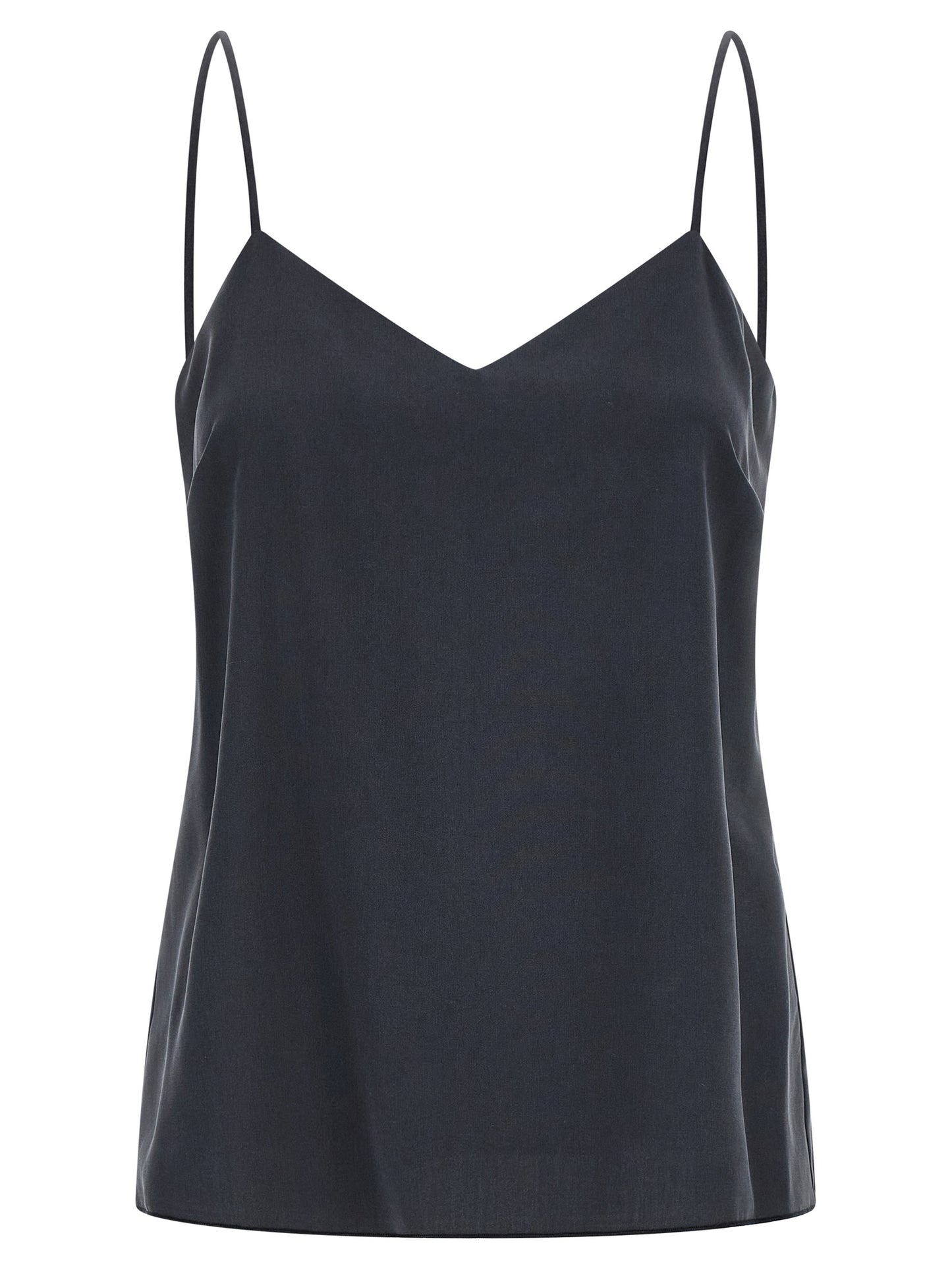 Camiseta de seda gris sin mangas Max Mara