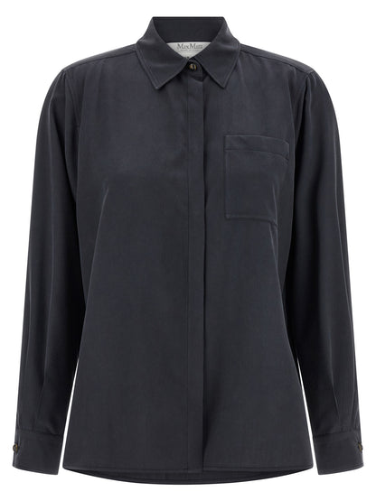 Blusa de seda gris Max Mara