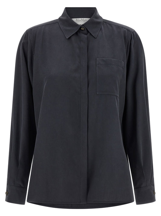 Blusa de seda gris Max Mara