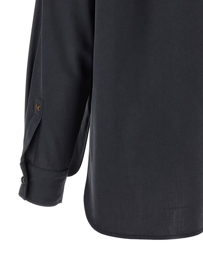 Blusa de seda gris Max Mara