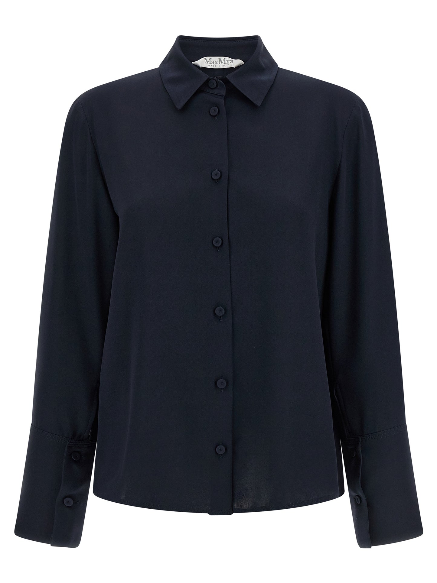 Blusa de seda azul Max Mara