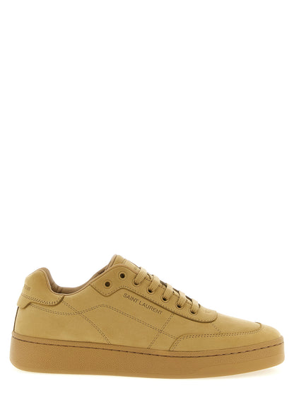 Zapatillas Saint Laurent de piel de becerro beige