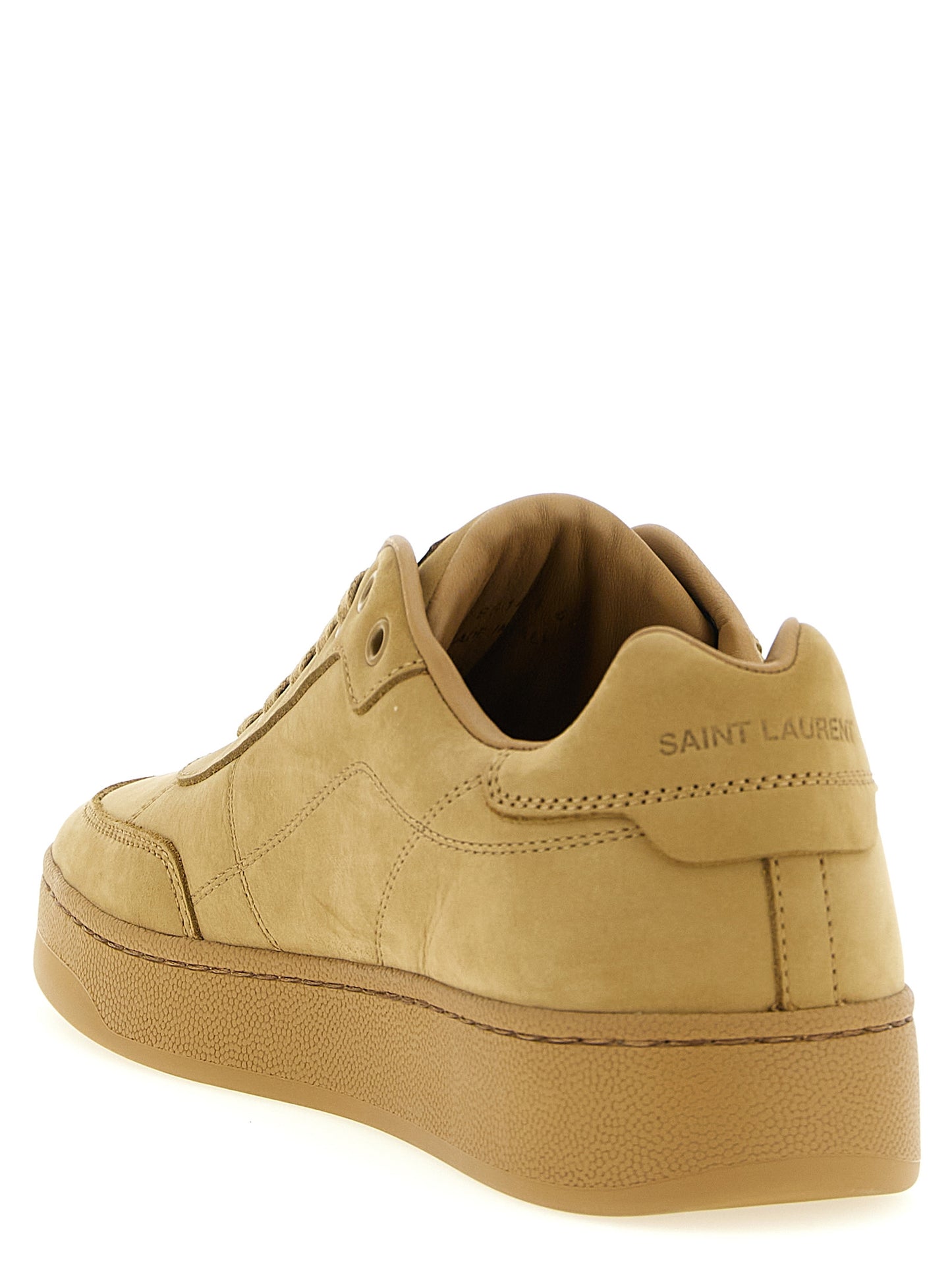 Zapatillas Saint Laurent de piel de becerro beige