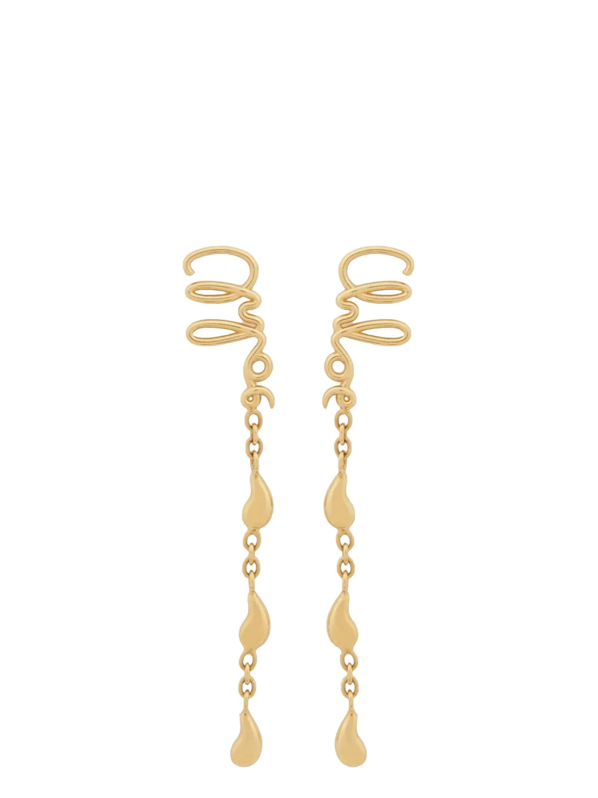 Pendientes Chloé De Latón En Acabado Dorado Y Estilo Colgante