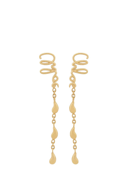 Pendientes Chloé De Latón En Acabado Dorado Y Estilo Colgante
