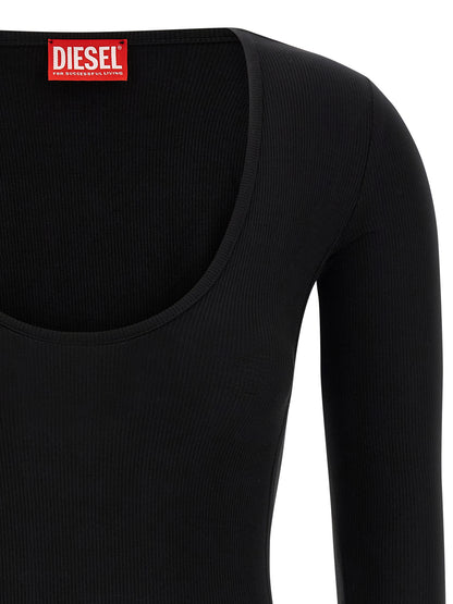 Bodysuit de viscosa negro Diesel