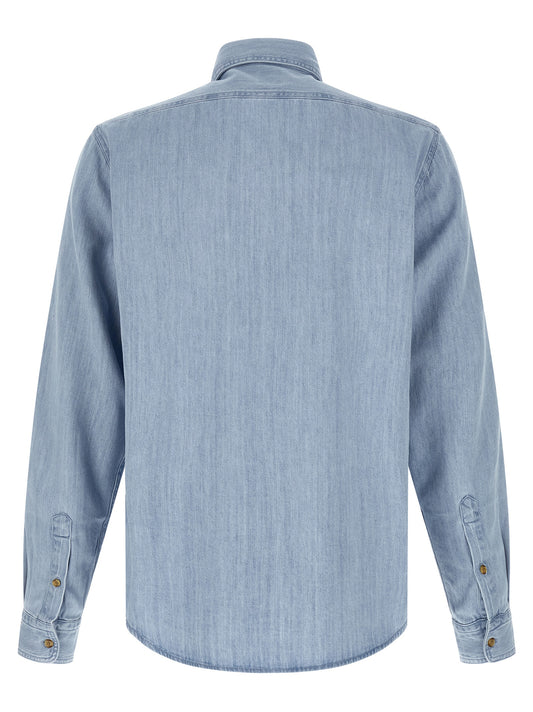 Chemisier en coton bleu Hugo Boss