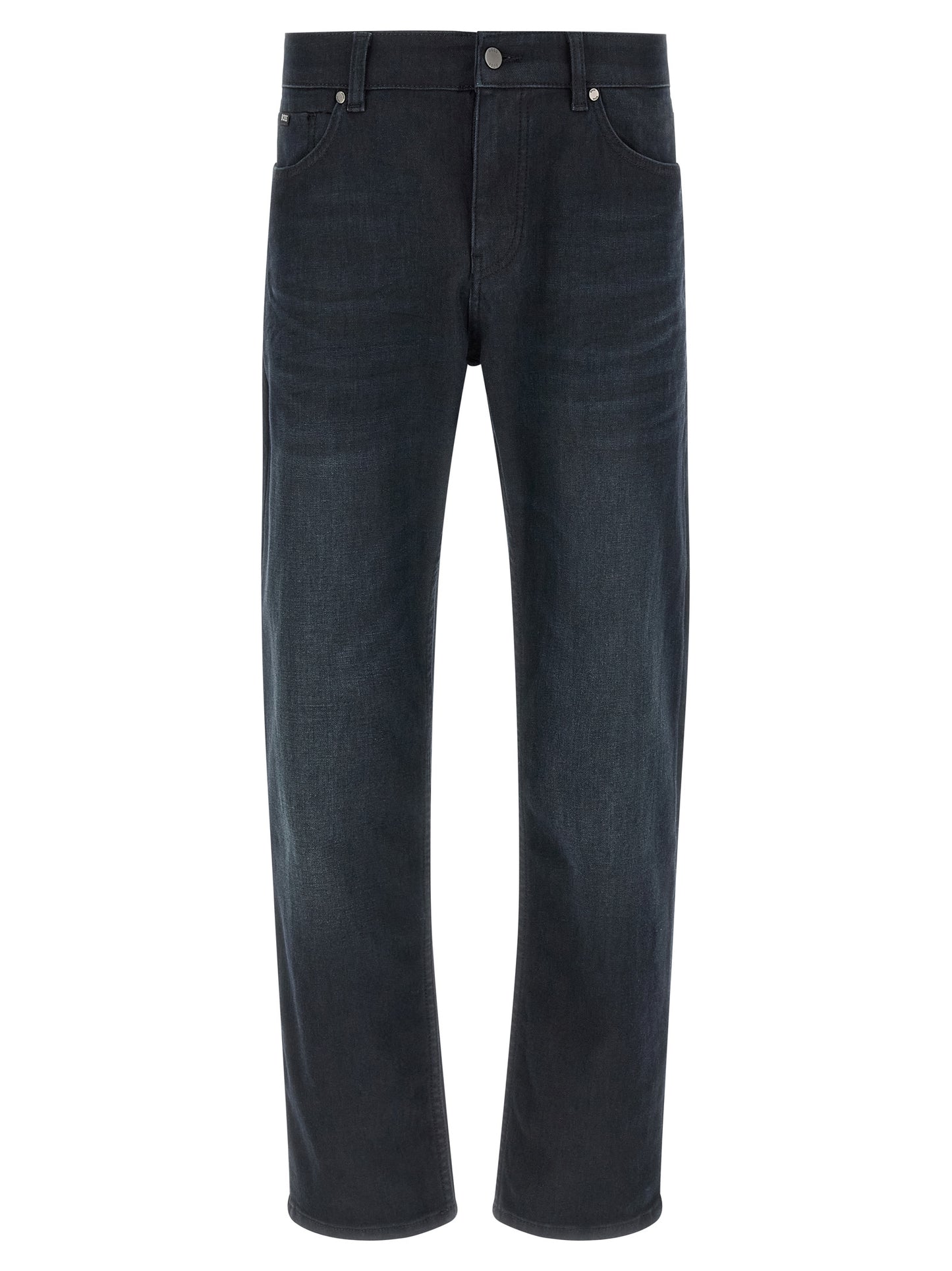 Hugo Boss Pantalones Vaqueros Rectos de Algodón Azules