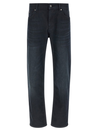 Hugo Boss Pantalones Vaqueros Rectos de Algodón Azules