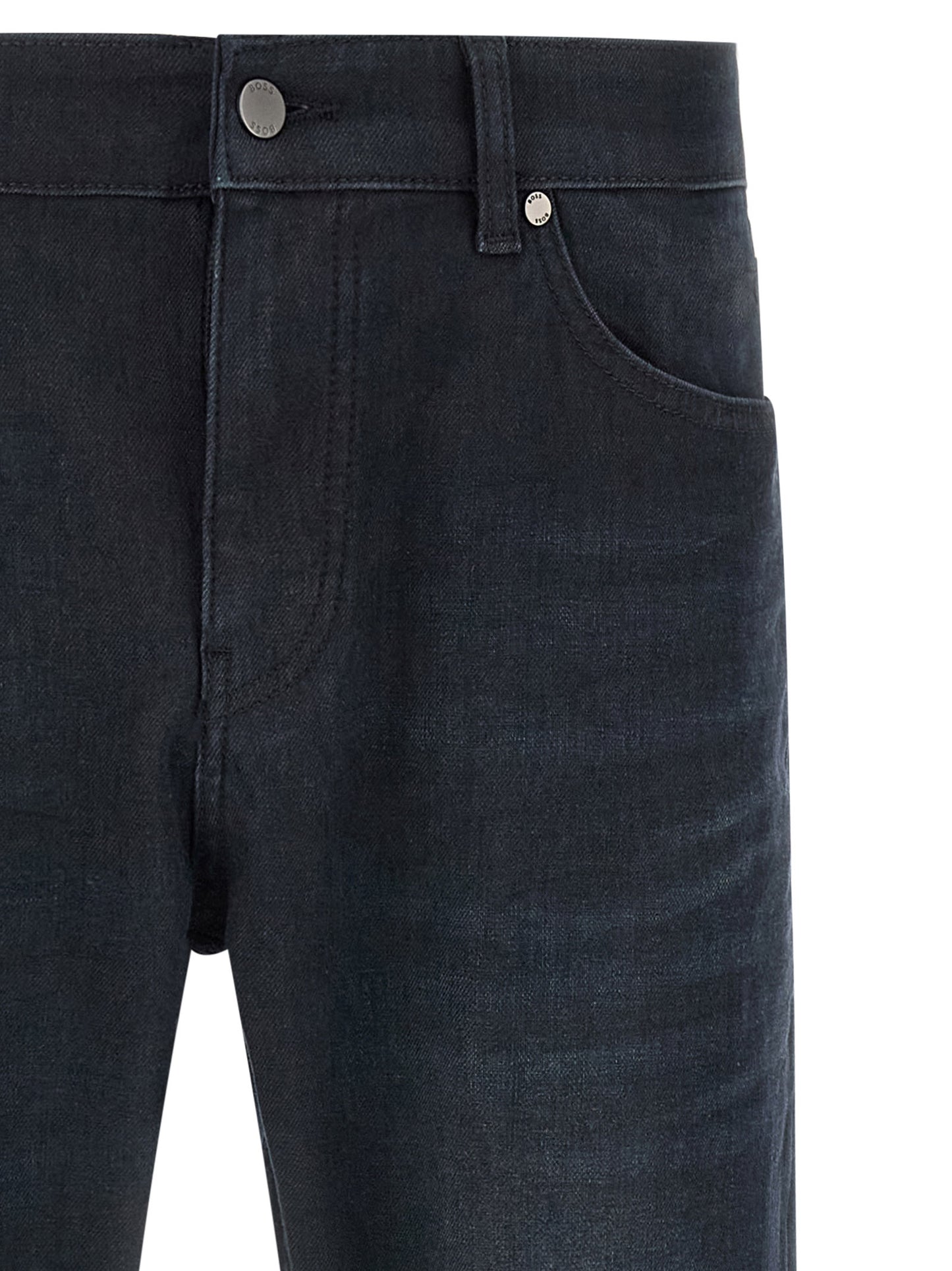 Hugo Boss Pantalones Vaqueros Rectos de Algodón Azules