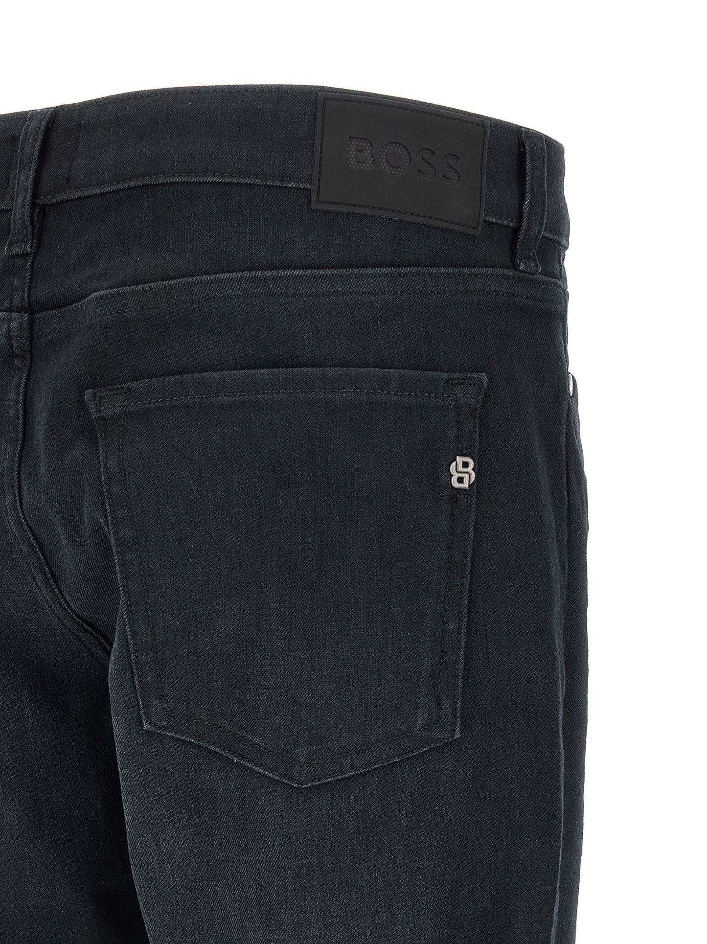 Hugo Boss Pantalones Vaqueros Rectos de Algodón Azules