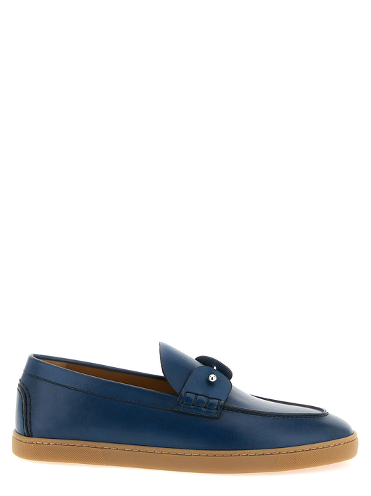 Mocasines sin cordones Christian Louboutin de piel de becerro azul