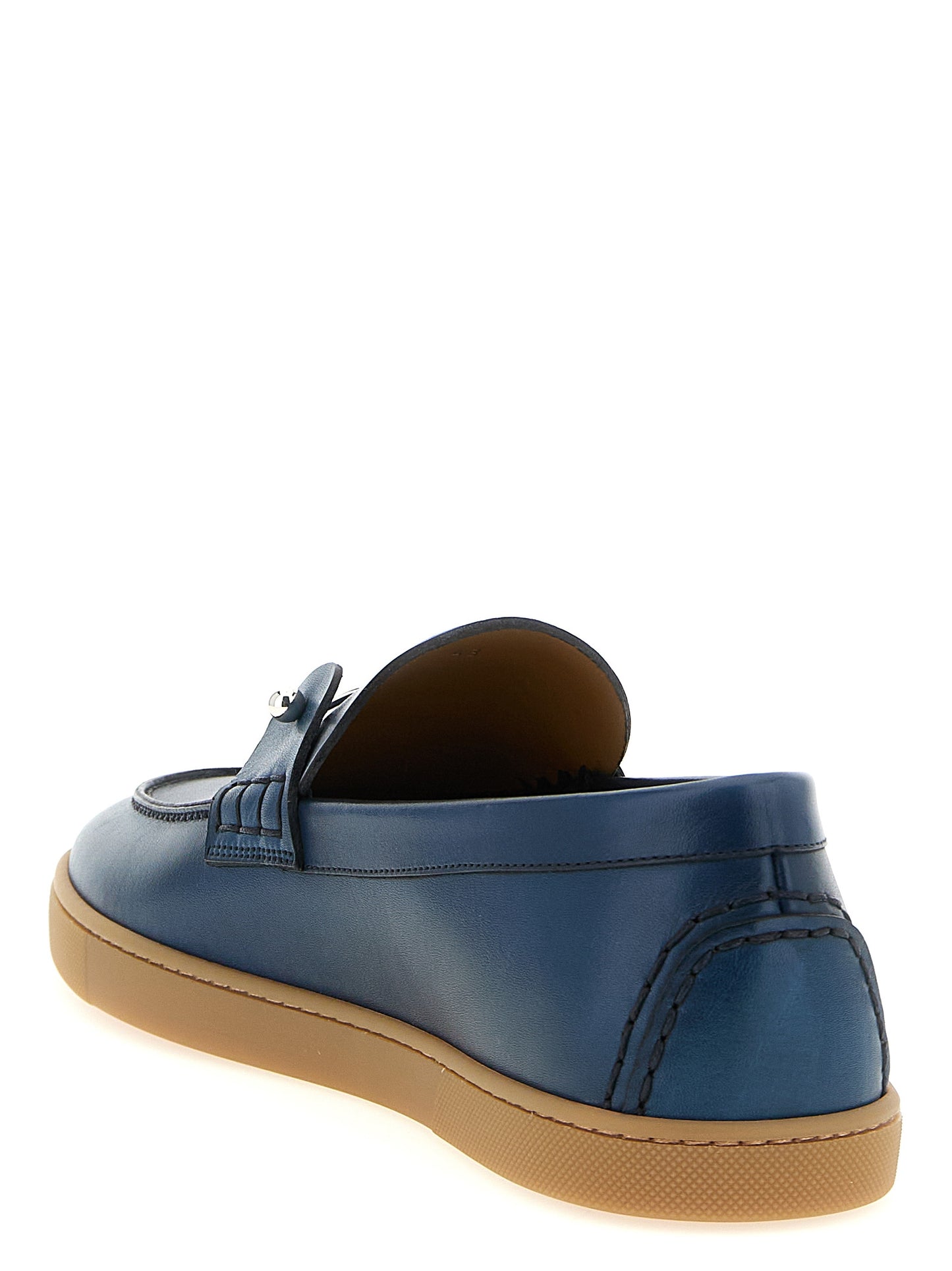 Mocasines sin cordones Christian Louboutin de piel de becerro azul