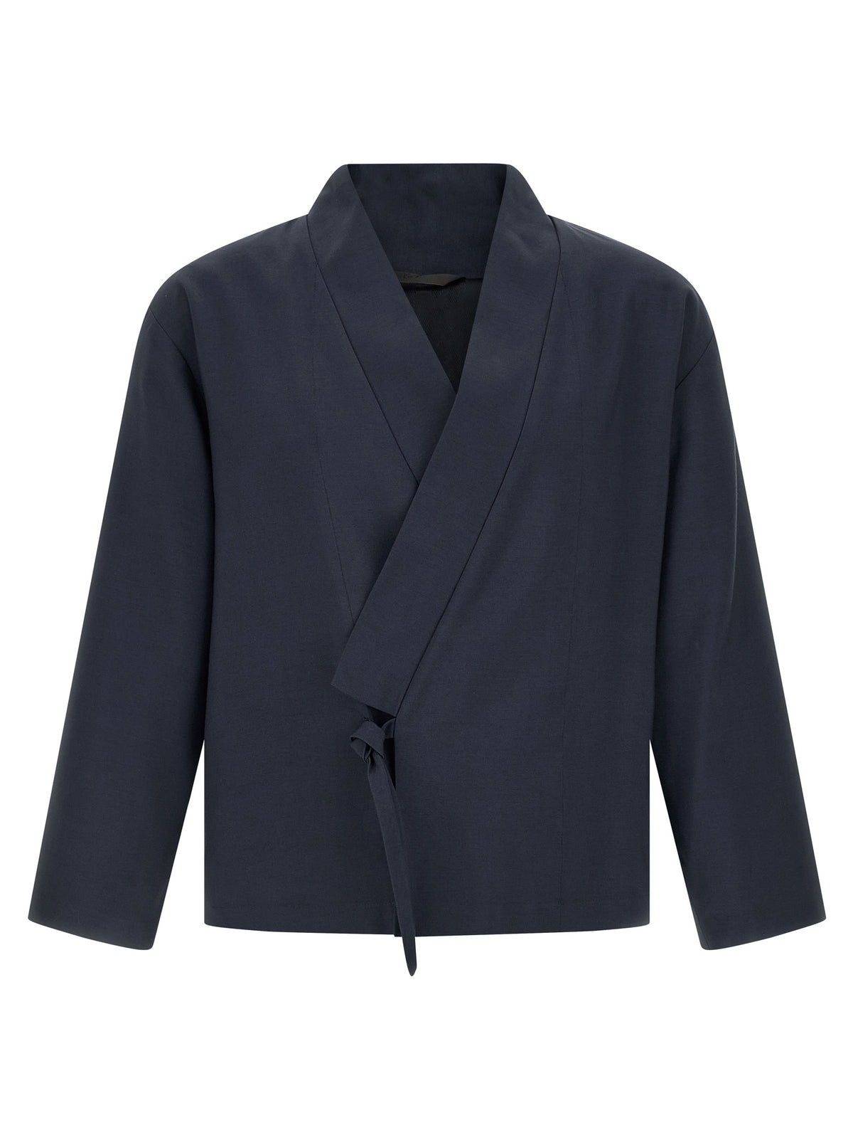 Blazer Kenzo De Viscosa Azul - Corte Kimono Frontal