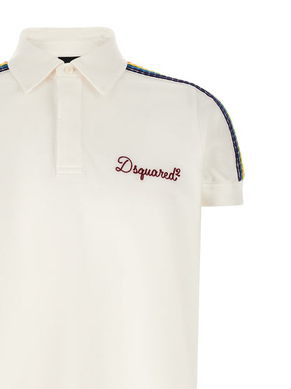Polo de algodón blanco Dsquared²