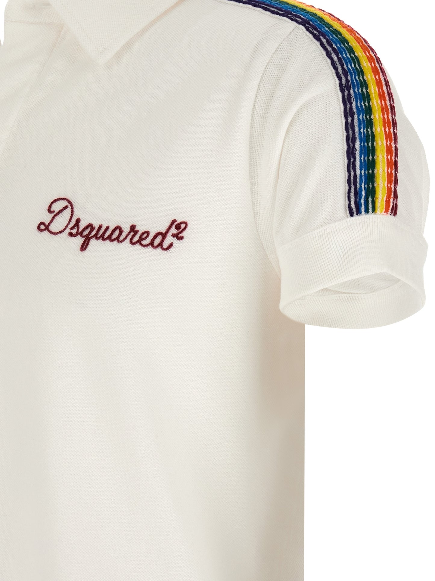 Polo de algodón blanco Dsquared²