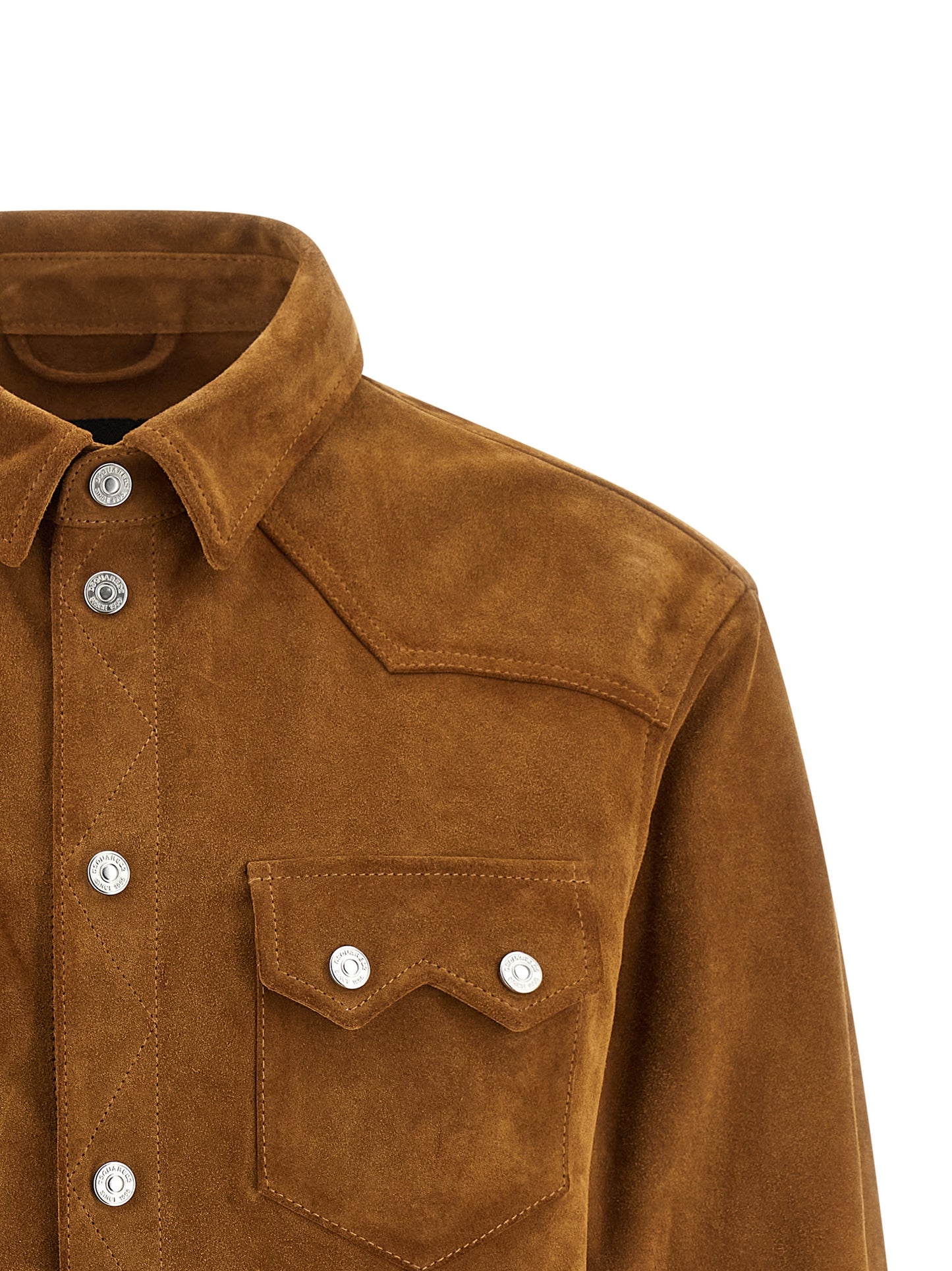 Chaqueta de cuero de polivinilo beige de Dsquared²