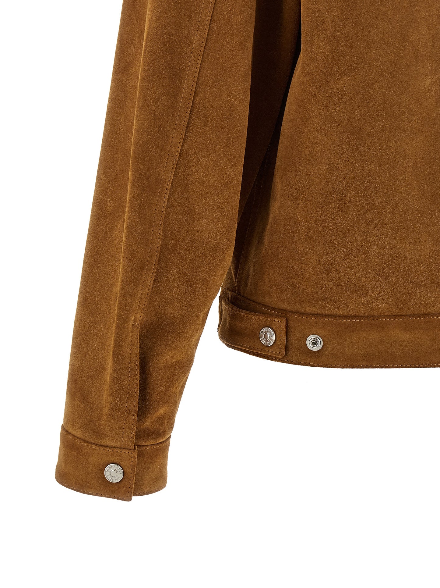 Chaqueta de cuero de polivinilo beige de Dsquared²