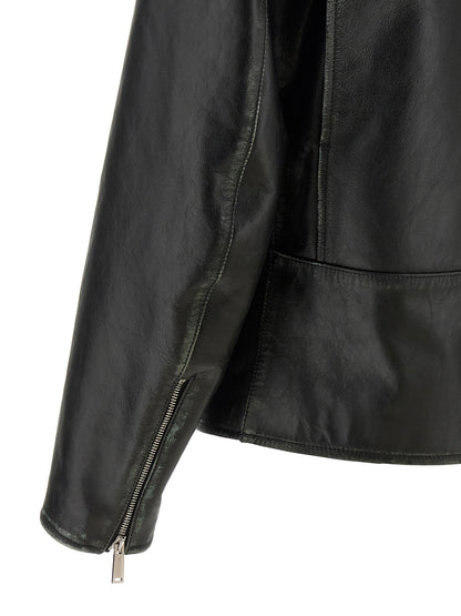 Chaqueta de cuero Dsquared² negra