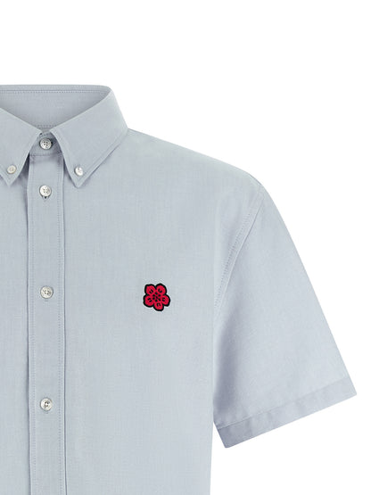 Blusa de algodón azul Kenzo