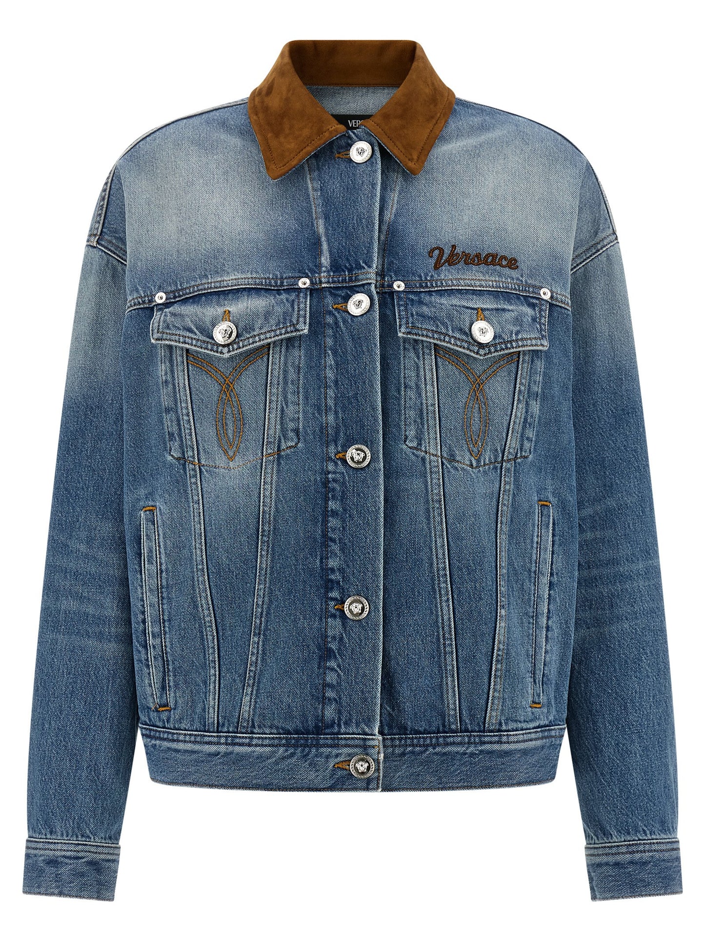 Chaqueta vaquera Versace de algodón azul