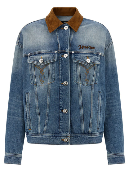 Chaqueta vaquera Versace de algodón azul