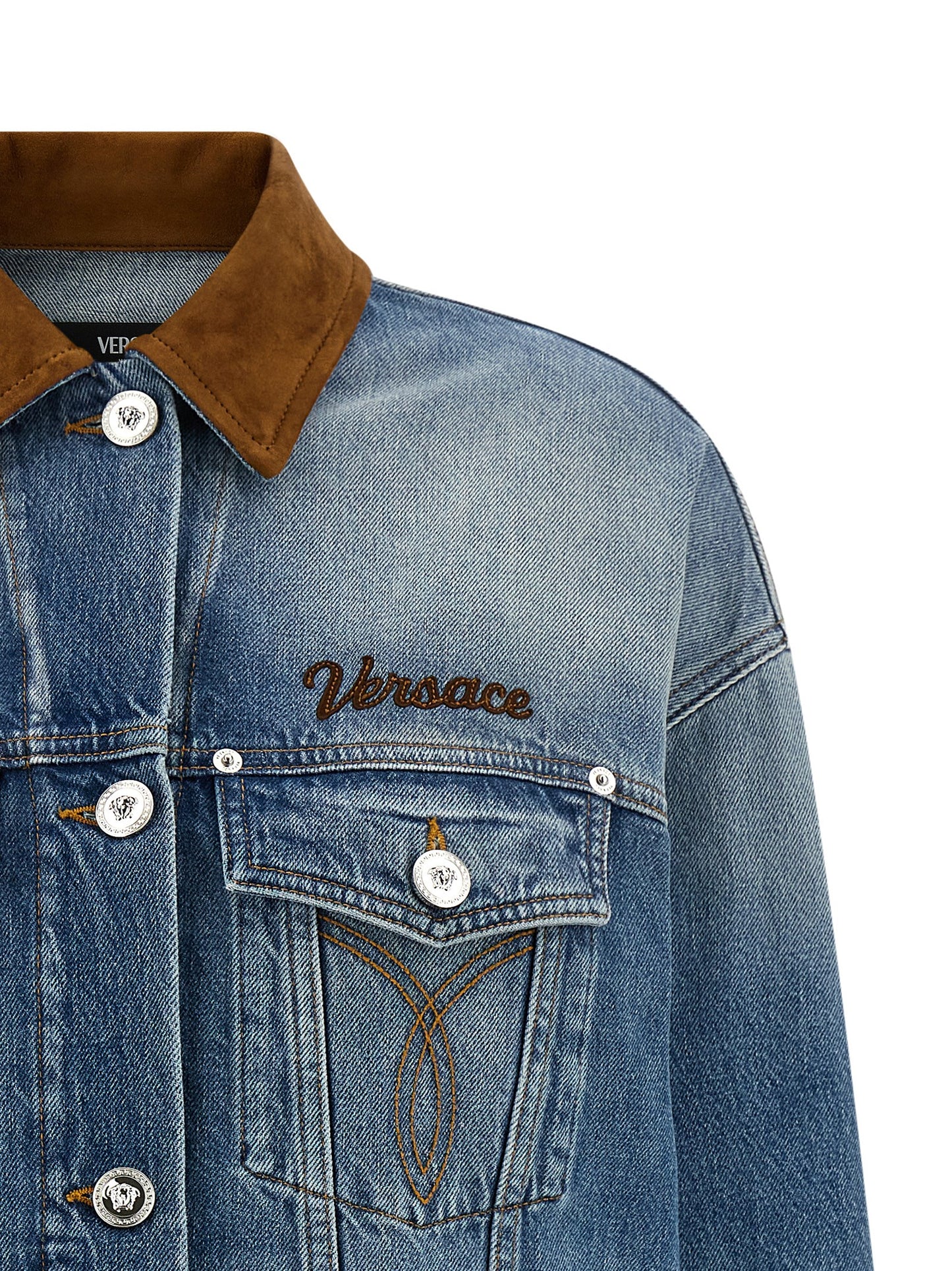 Chaqueta vaquera Versace de algodón azul